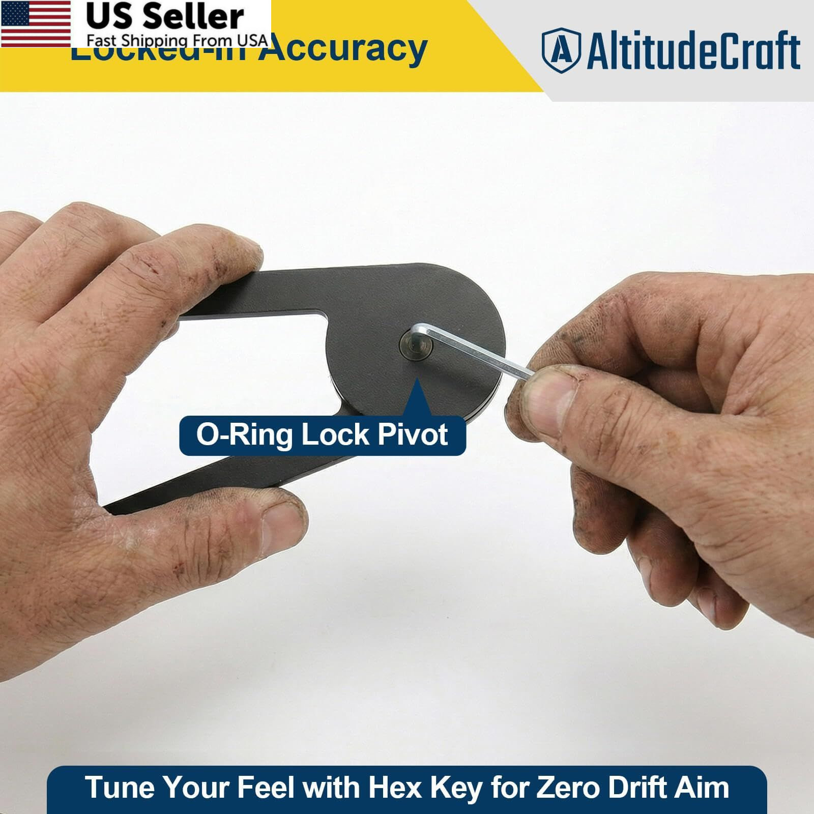 AltitudeCraft Precision Miter Saw Protractor – No-Math Angle normal, Black