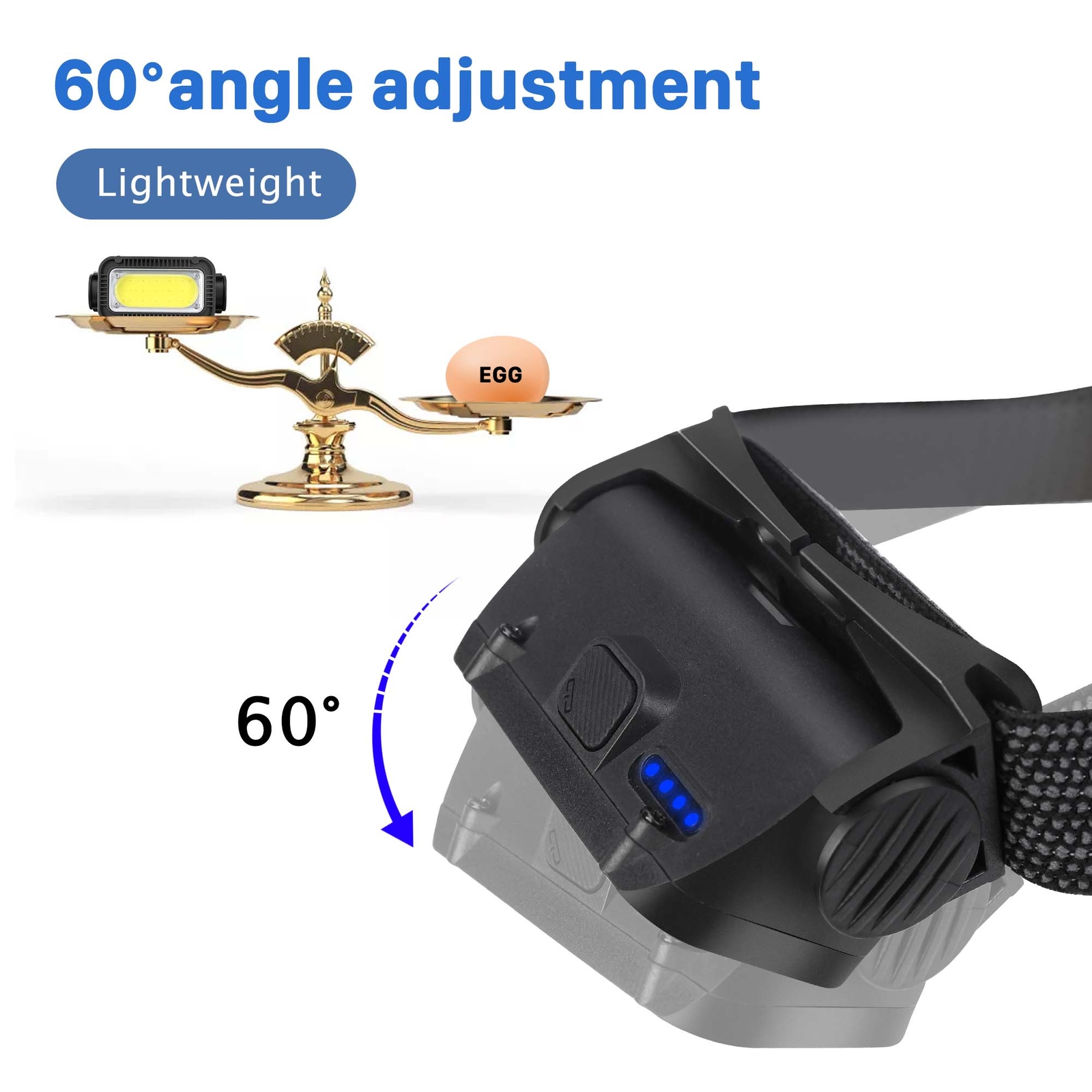 LED Headlight Lamp Torch CE Camping Induction Headlamp USB Rechargeable 3PCS