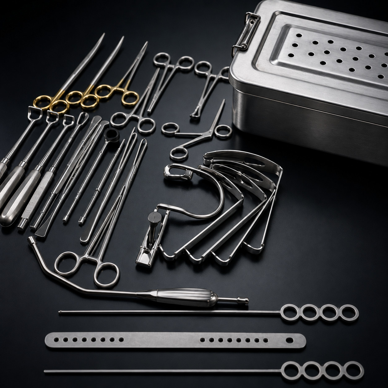 Basic Orthopedic Surgery Instrument Set 25 Pcs with Sterilization Box Stainless