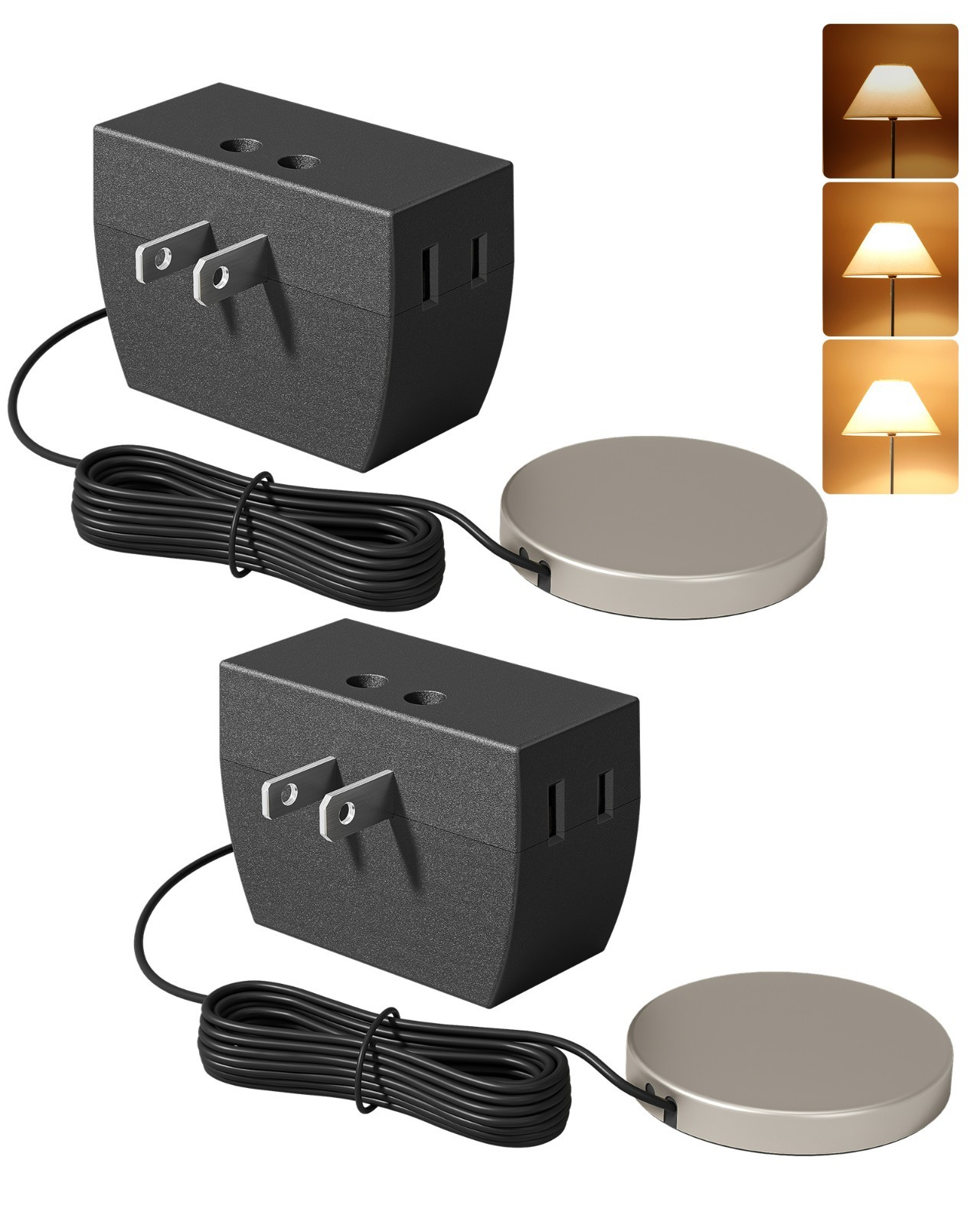 2 Pack Touch Dimmer Switch, Touch Pad Control with 3 Levels of Dimming, Dimmable