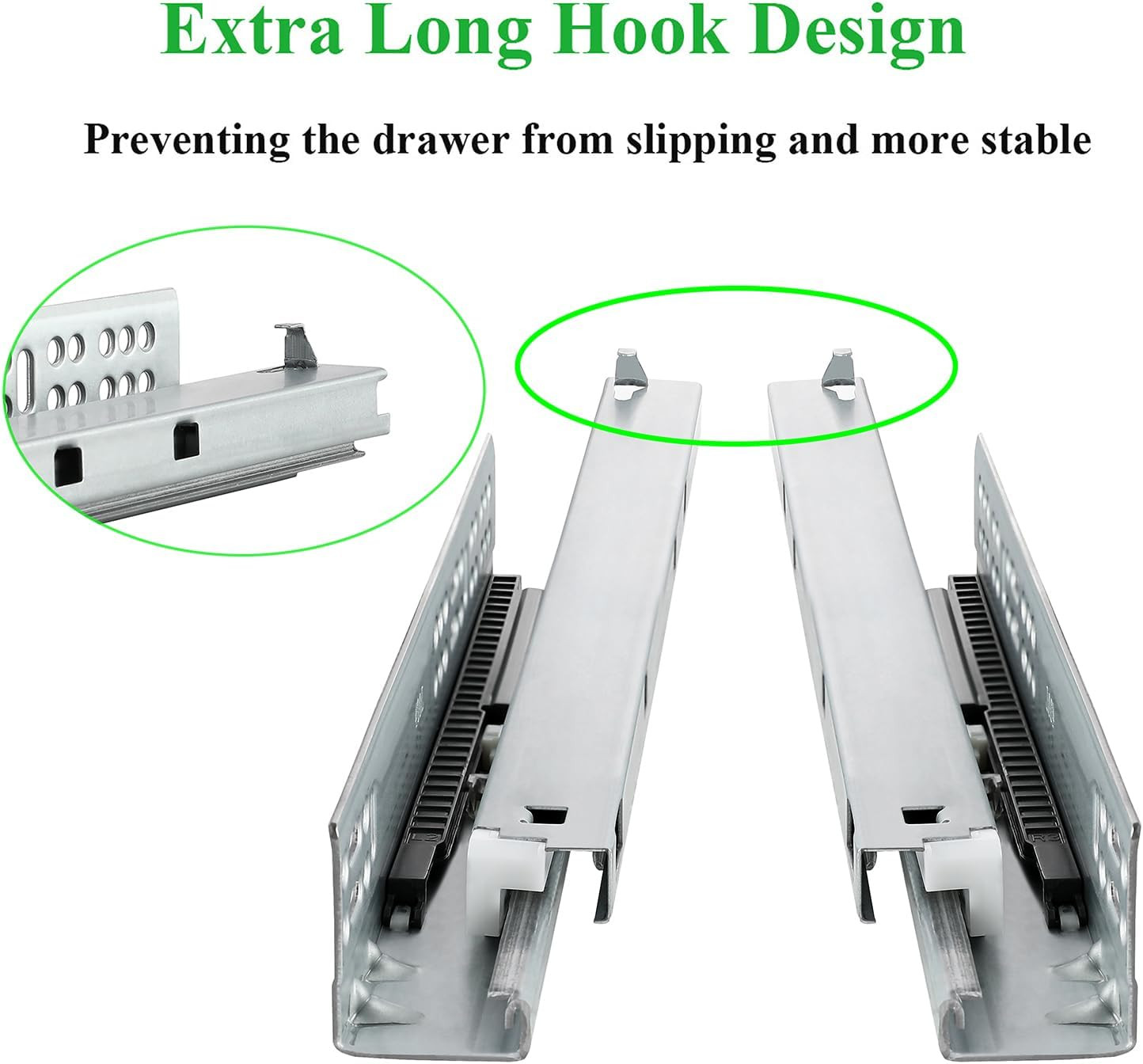 6 Pair 14 Inch (350Mm) Soft Close Undermount Drawer Slides,100Lb Load Capacity F