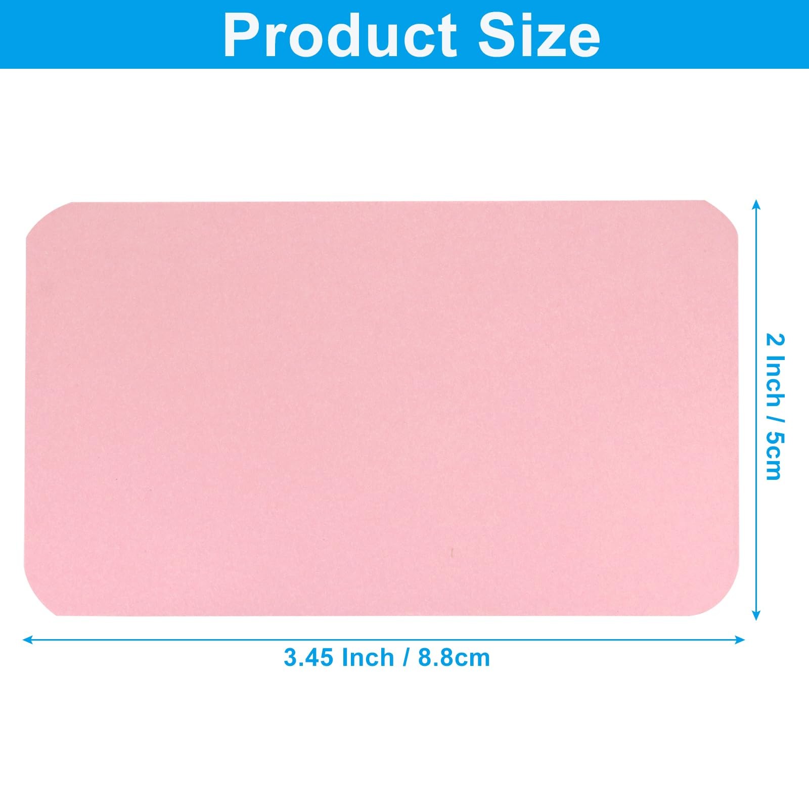 Blank Paper Message Note Business Cards, Pink, 100 Pcs