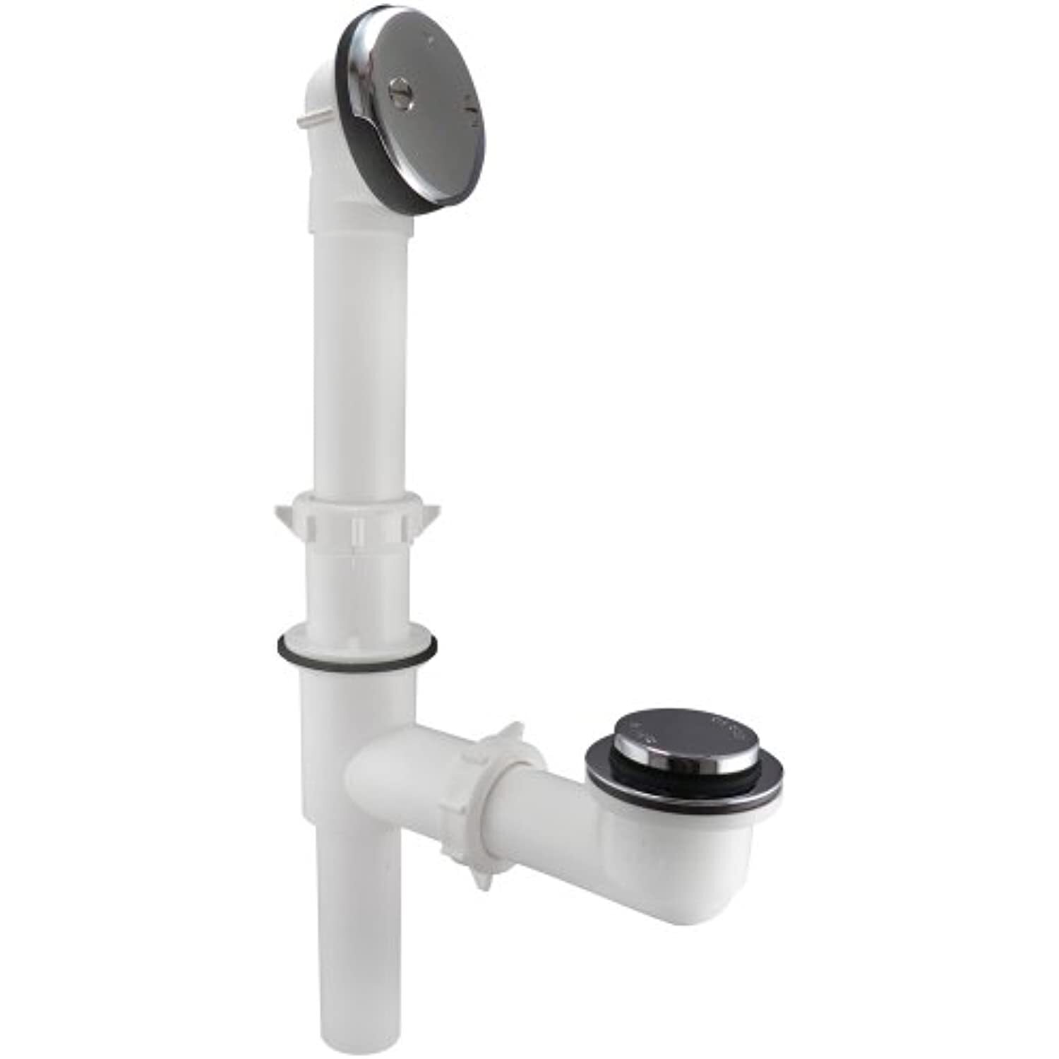 Plumb Pak 71W Foot Lok Stop Bathtub Drain Kit, 1-1/2-Inch Fits All Standard Size