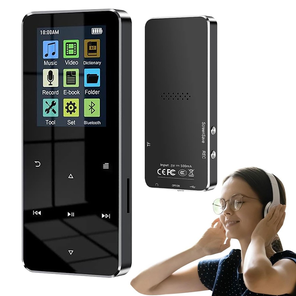 MP3 Player Support 128GB Bluetooth Lossless Music FM Radio Recorder Sport US