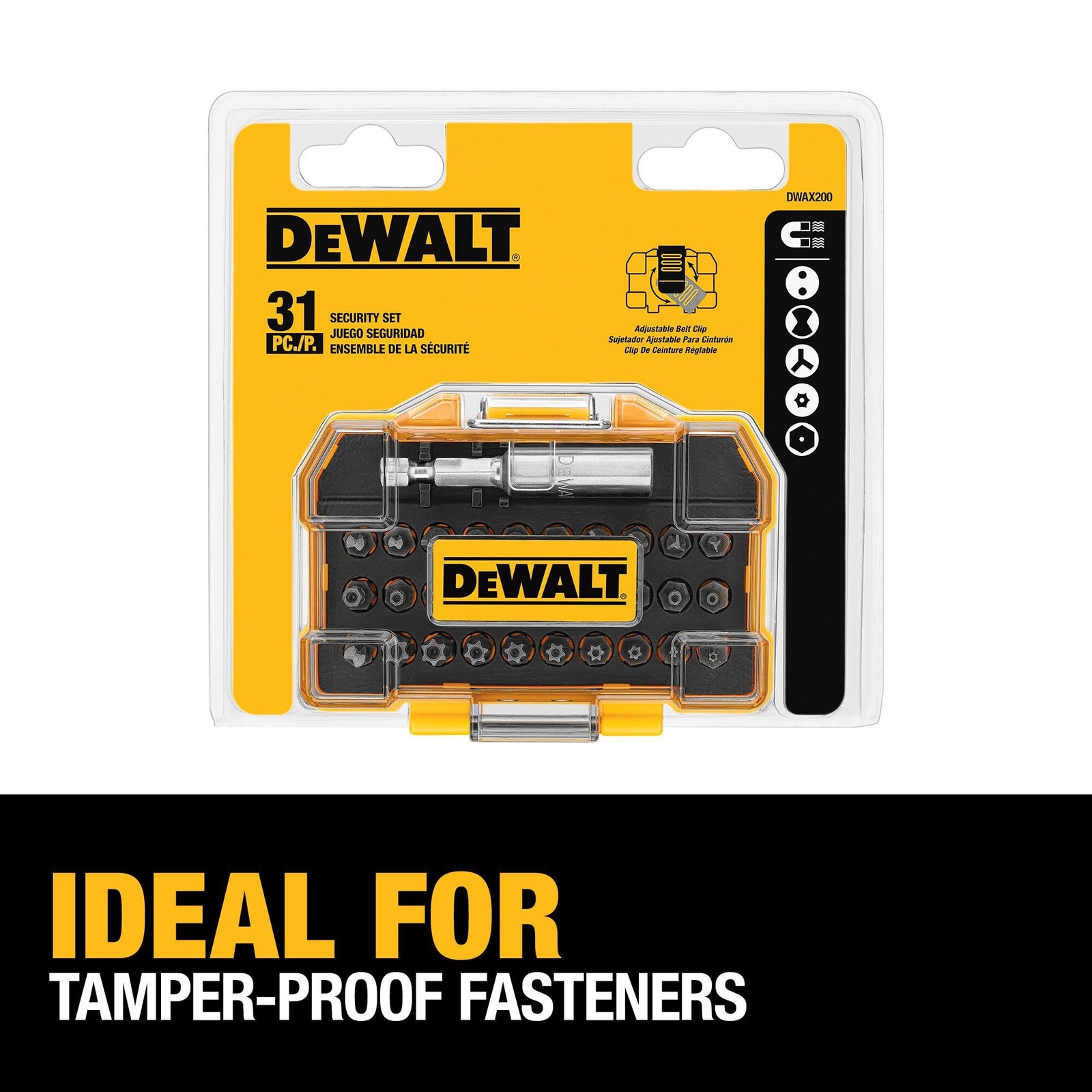 DEWALT Security Screwdriving Set, 31-Piece (DWAX200) One Size, Multi