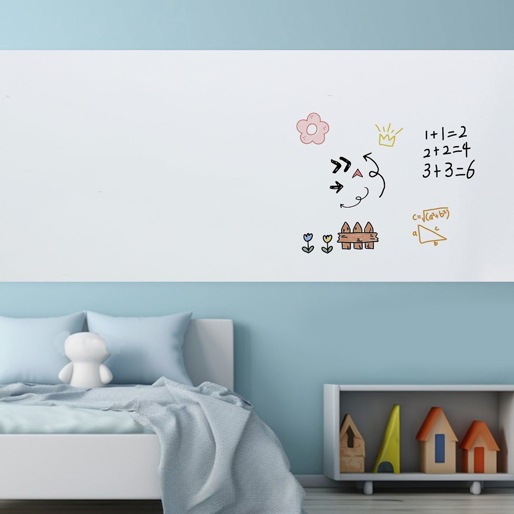 2 Pcs Dry Erase Wall Decal Whiteboard Sticker Electrostatic Board for Office