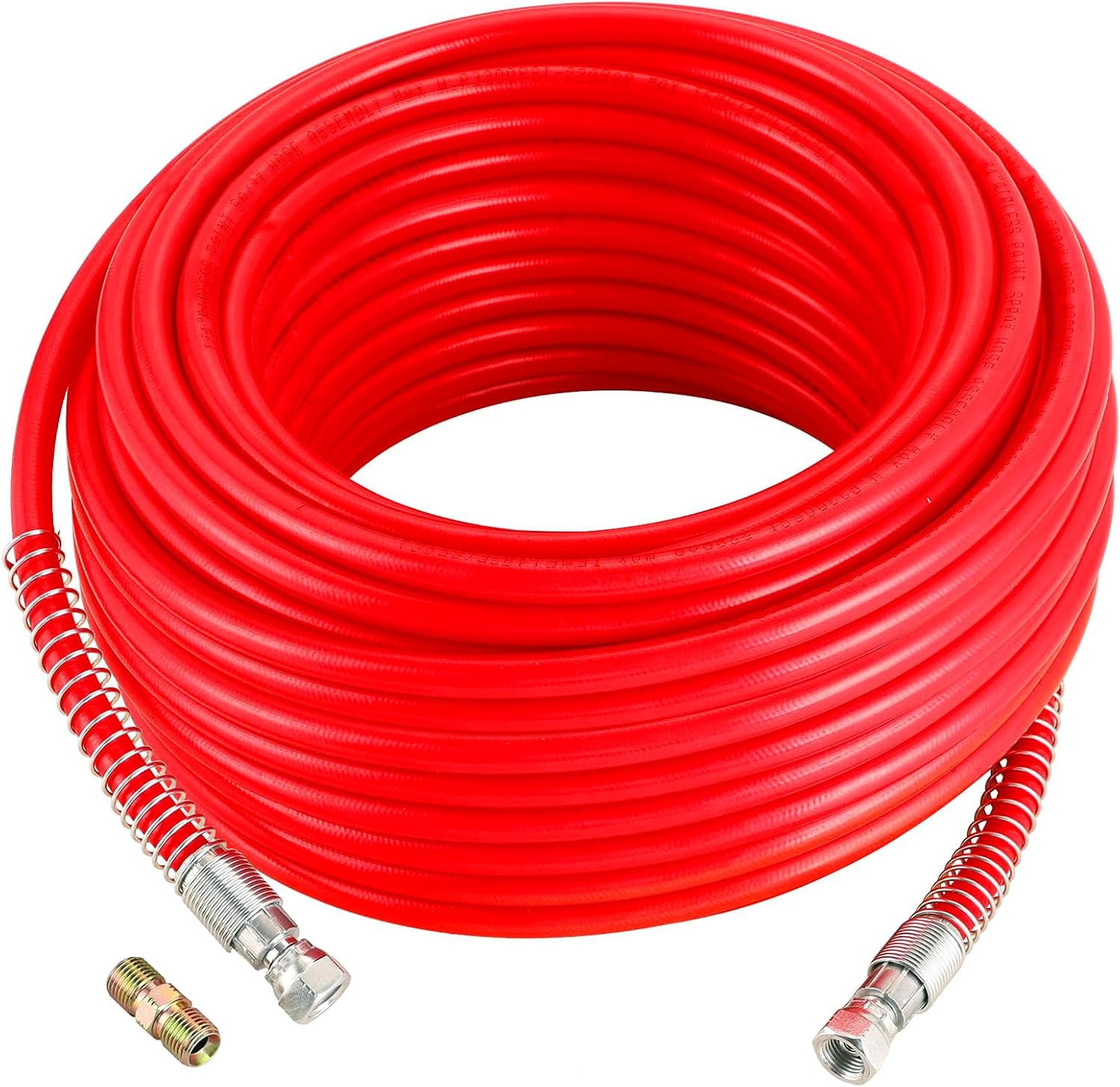 1/4" Airless Paint Sprayer Hose 50FT Red, 3300 PSI High Pressure Flexible Fiber