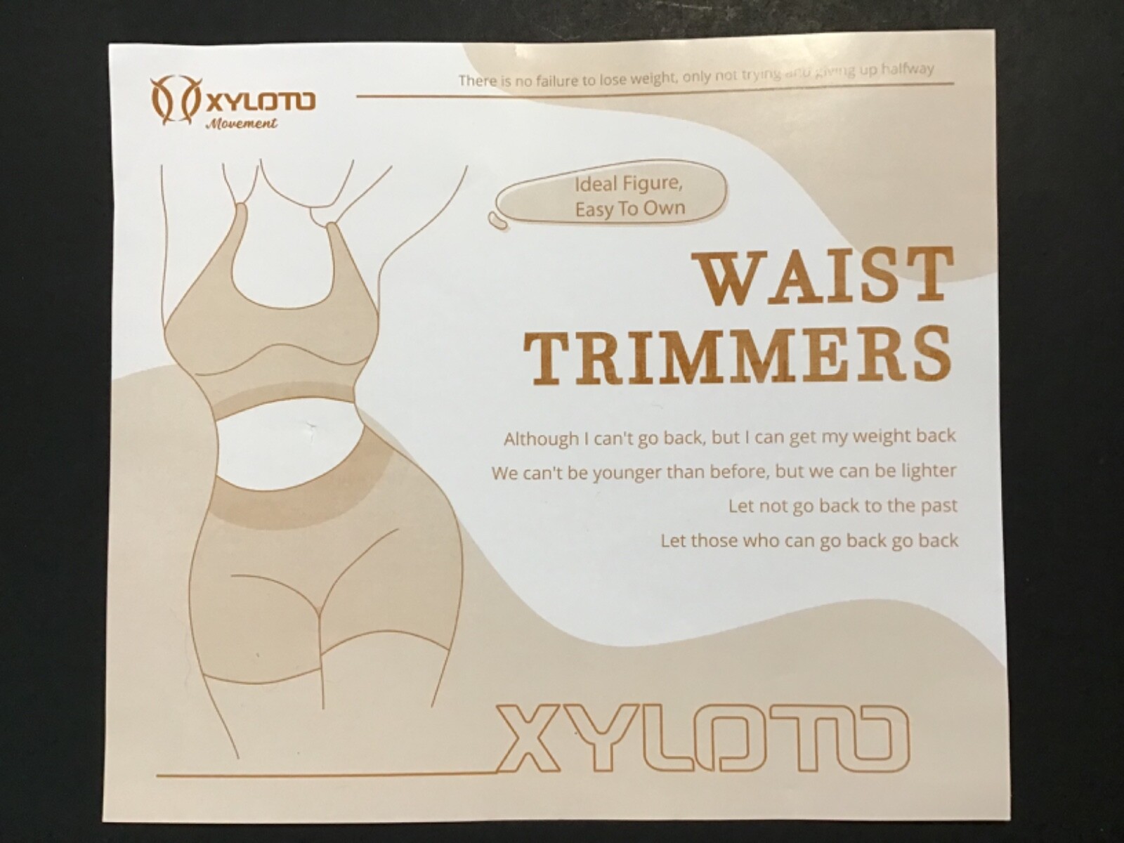 XYLOTO Movement Women's Waist Trimmer 160"x5.5" Black Waist Trainer & Postpartum