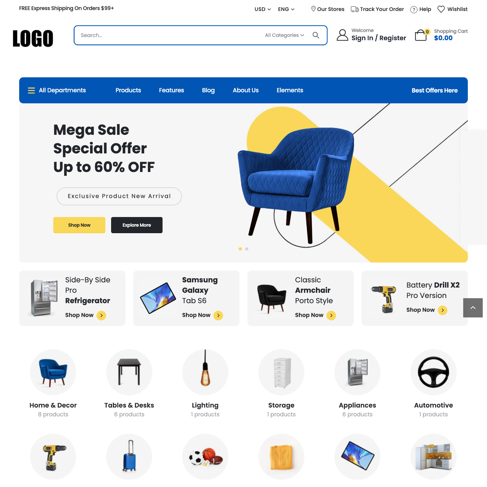 🏬 Mega Store Website Design for Sale with Free VPS Web Hosting