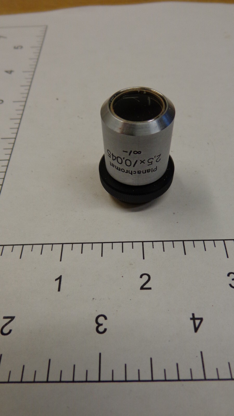 Zeiss Jena Planapochromat Microscope Objective 2.5x/0.045 ∞/- Lens