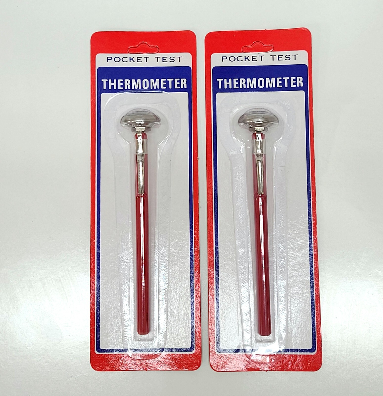 Pair Of NEW 1" Dial Pocket Thermometer  w/ 5 Inch Stem  ~  50-550° F Sleeve Clip