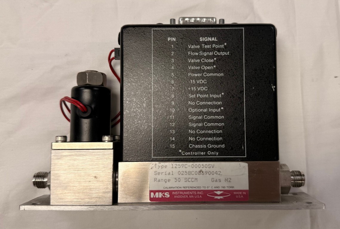 MKS 1259C-00050SV MFC, Mass Flow Controller, N2, 50 SCCM, working unit