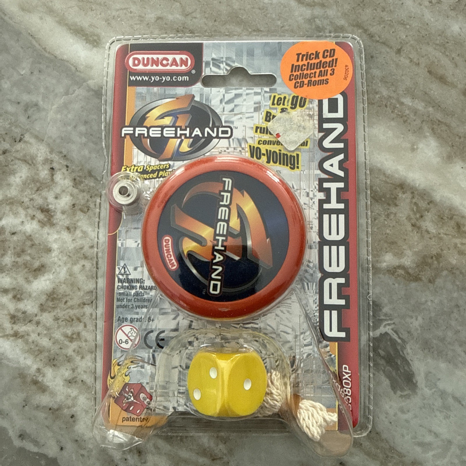 Duncan Original 2003 Freehand 3580XP ORANGE YOYO BRAND NEW! SEALED! W/ TRICK CD!