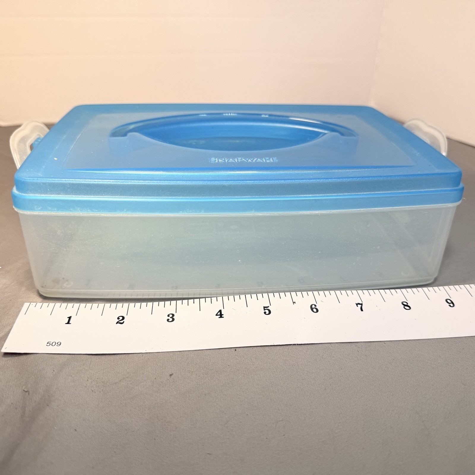 Snapware Snap 'N Stack Storage Organizer Rectangle Plastic Crafts Clear Blue