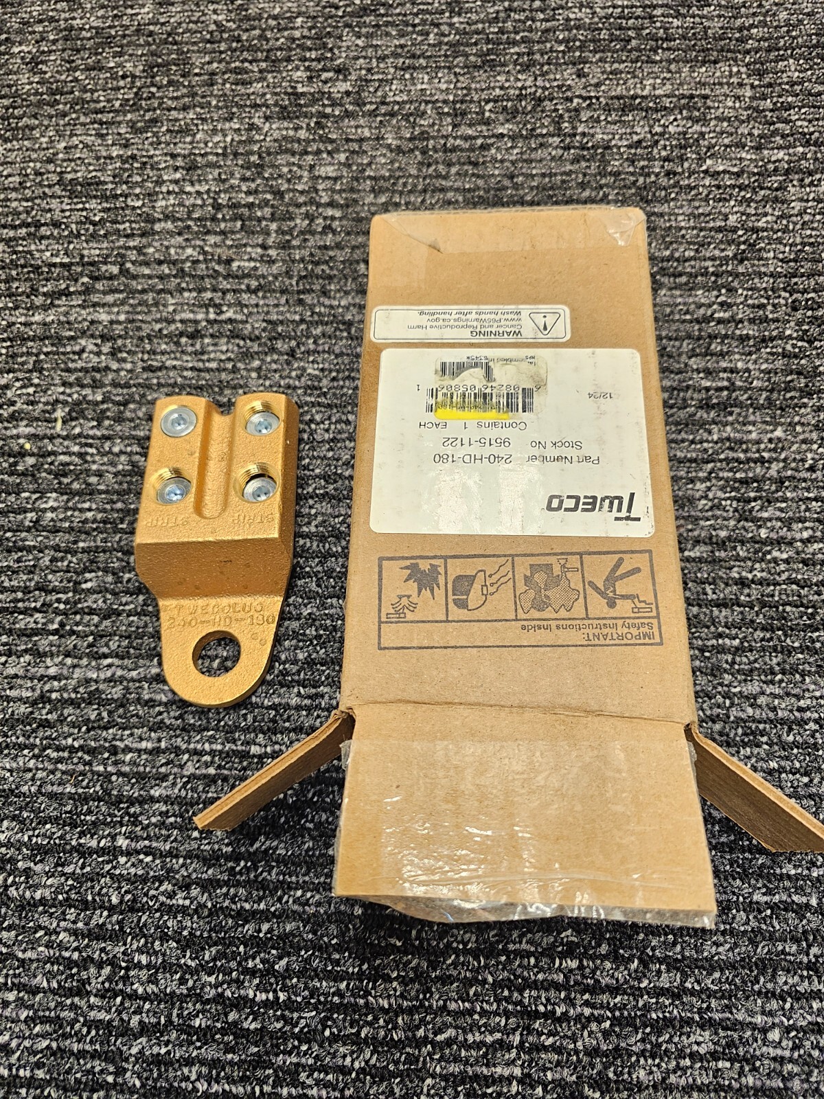 Tweco Twin Ball Point Cable Terminal Lug  240-HD-180