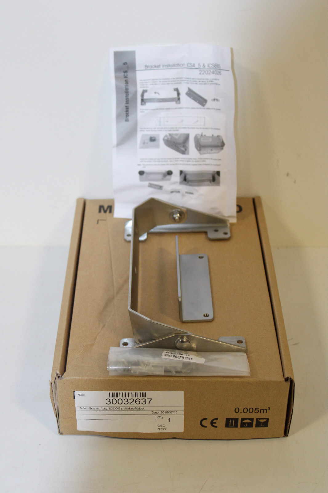 METTLER TOLEDO 30033637 ICSXX5 BRACKET-STAND-WALL-DESK STAINLESS NEW