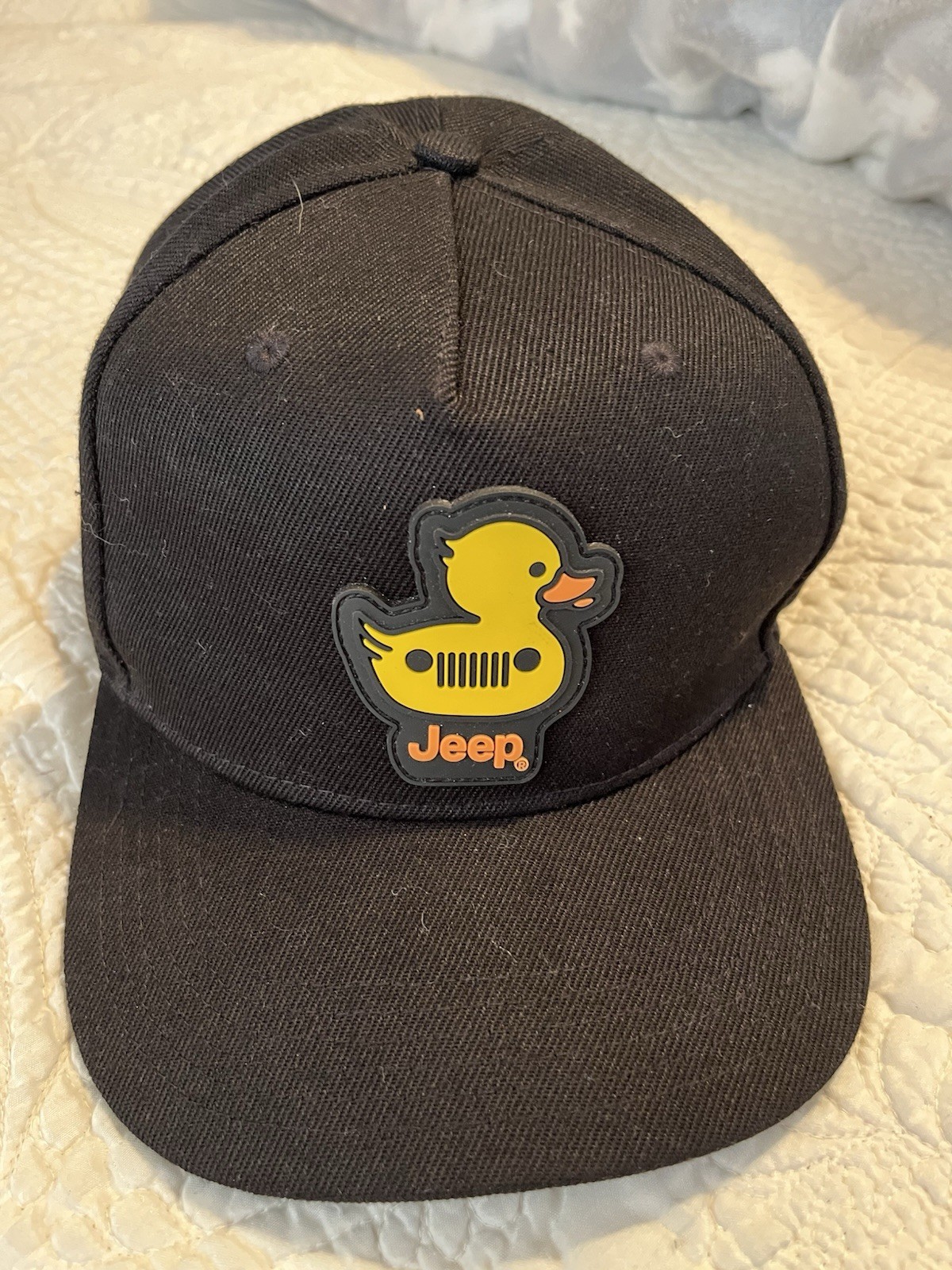 Open Road Brands Black Jeep Duck Patch Baseball Cap Adjustable One Size Hat