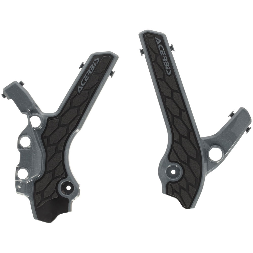Acerbis X-Grip Frame Guards Grey/Black For Suzuki DR-Z 400SM 2005-2009,2013-2024