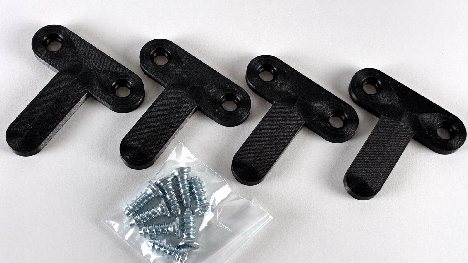 (SET of 4) Upgraded Replacement T Connectors with Screws for IKEA Galant Desk