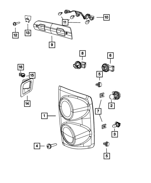 Genuine Mopar Lamp Socket 68046629AB