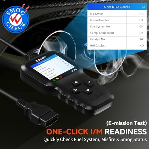 OBD2 Scanner, SC103 Car Code Reader, Diagnose Engine Light Smog Check