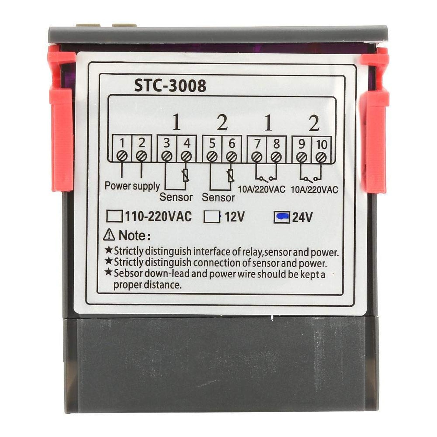 Temperature Thermostat Controller, -3008 Digital Display Probe Sensor for Far...
