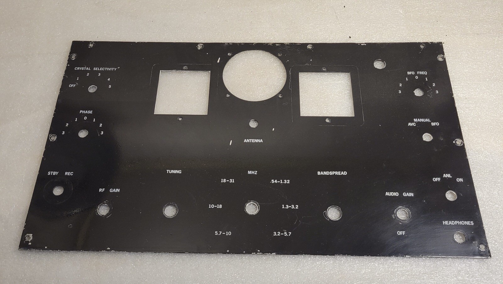 Unmarked Hammarlund ? Front Face Plate Used