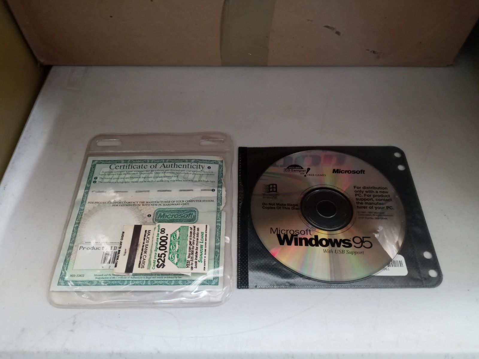 Microsoft Windows 95 with USB Support (CD ROM, 1997) with Product CD Key