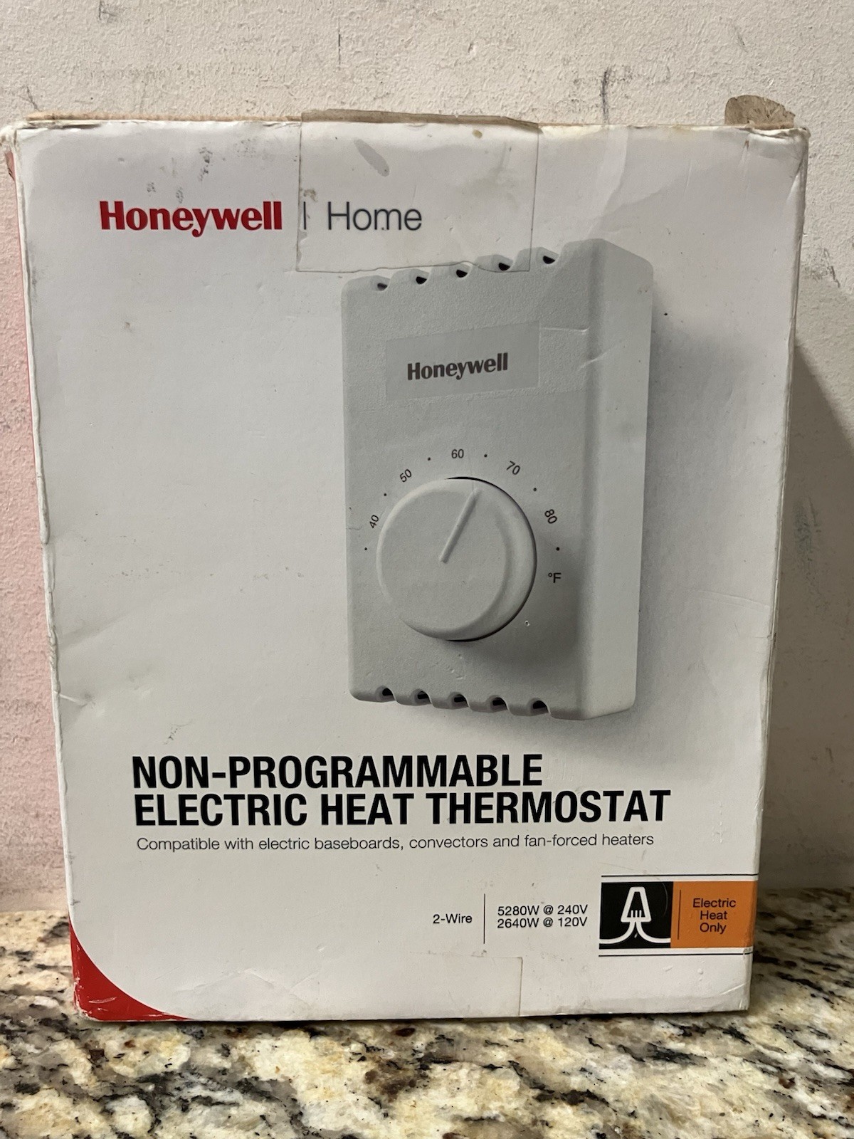 Honeywell CT410A Non-Programmable Electric Heat Thermostat