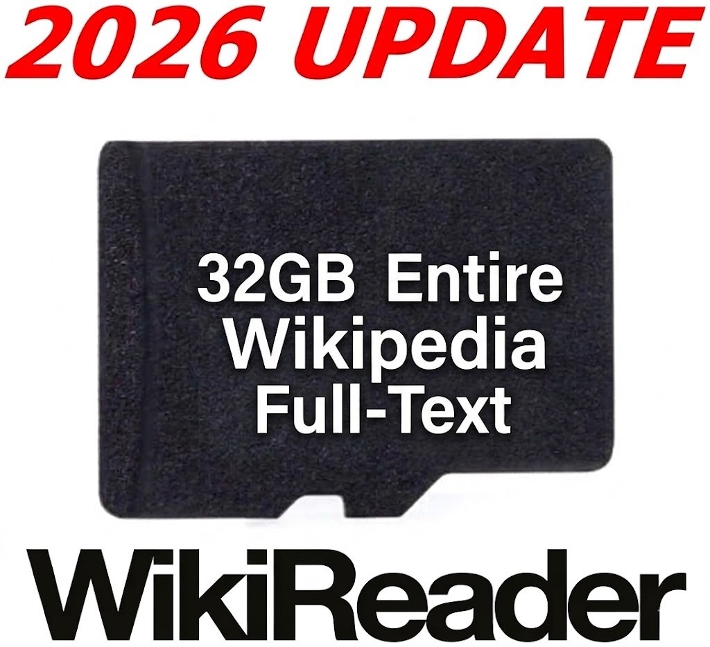 Wikireader microSD Card 2026 Update, 32GB, Wikipedia, Wiki Reader