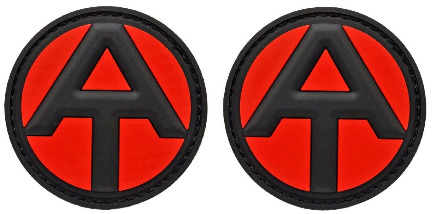 Gi Joe Adventure Team Logo PVC RUBBER PATCH |2PC  2"x2" PVC RUBBER HOOK