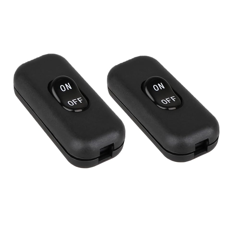 2PCS Inline Cord Switch, On/Off Lamp Control Appliance Switch Rocker AC120V 1...