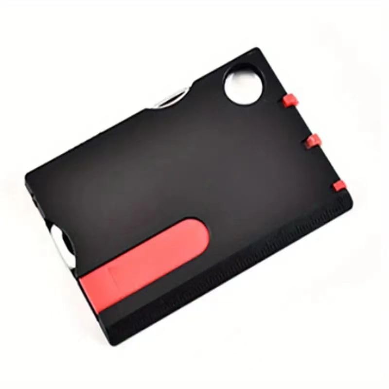 Black Outdoor Survival Bottle Opener Card Multi Tool Outdoor Barbecue Knife C...