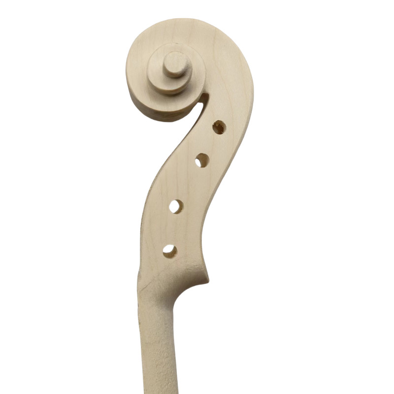Unvarnished Violin neck Full size 4/4 Maple wood,Unifnished Violin Head Neck