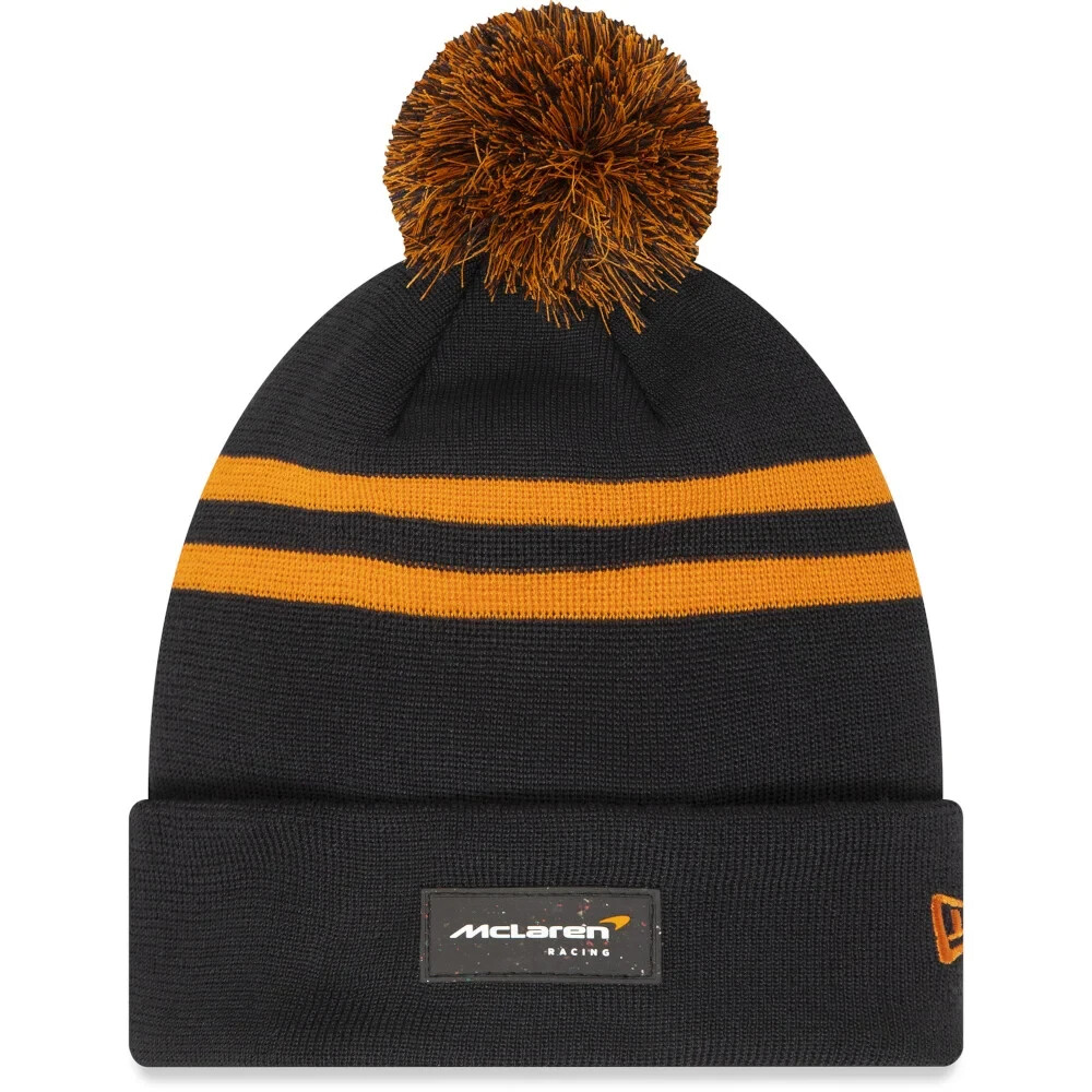 McLaren F1 Team Racing Papaya Pom-Pom Beanie Dark Grey NEW