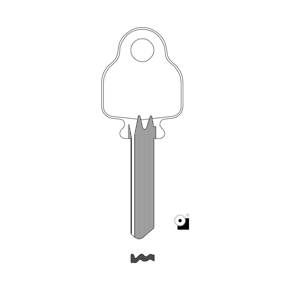 1543 Key Blank – BRASS