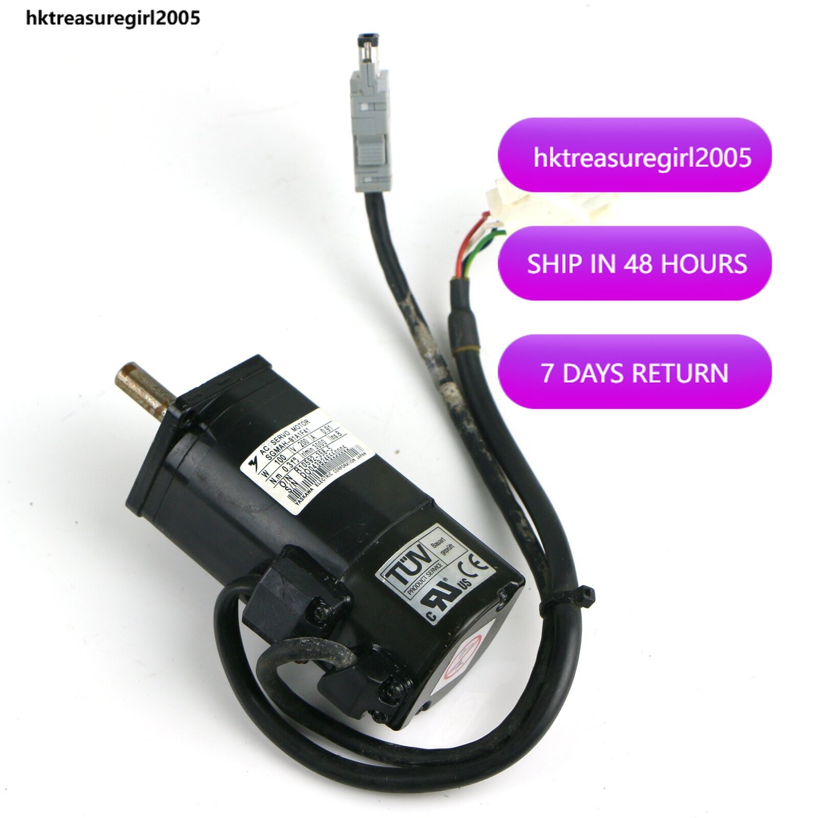 Used & Tested YASKAWA SGMAH-01A1F41 Servo Motor