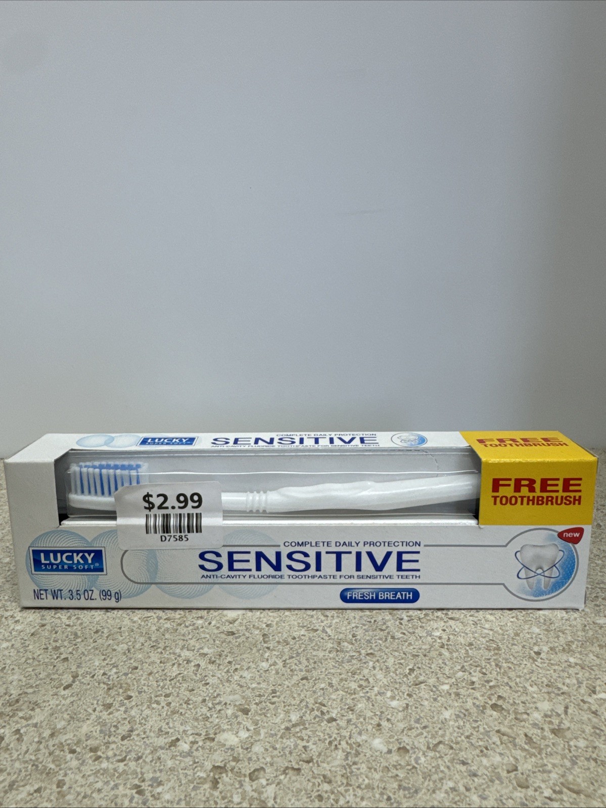 Lucky Super Soft Sensitive Anti-Cavity Fluoride Toothpaste For Sensitive Teeth