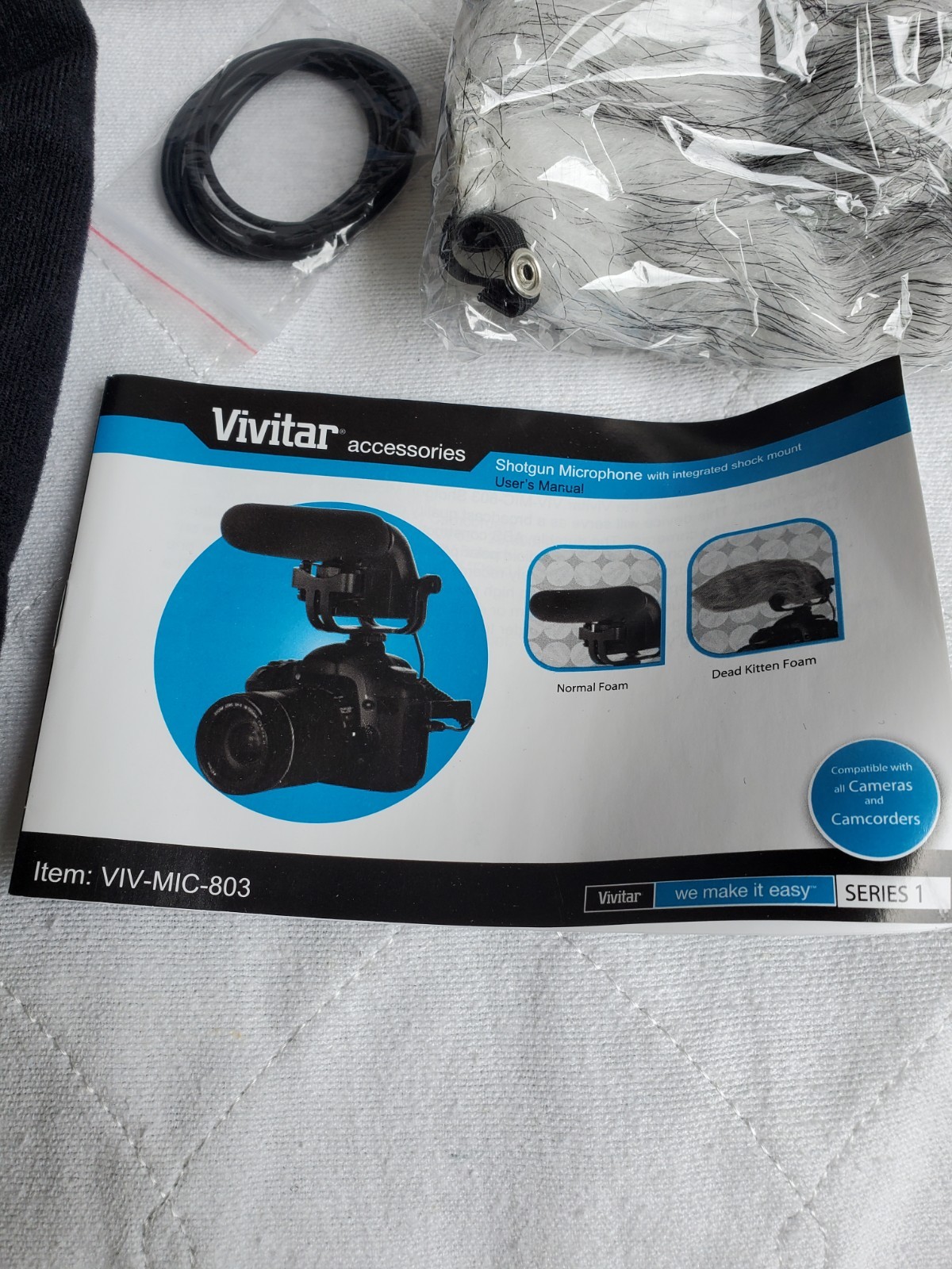 Vivitar Shotgun Microphone with Integrated Shock Mount Series 1 Untested