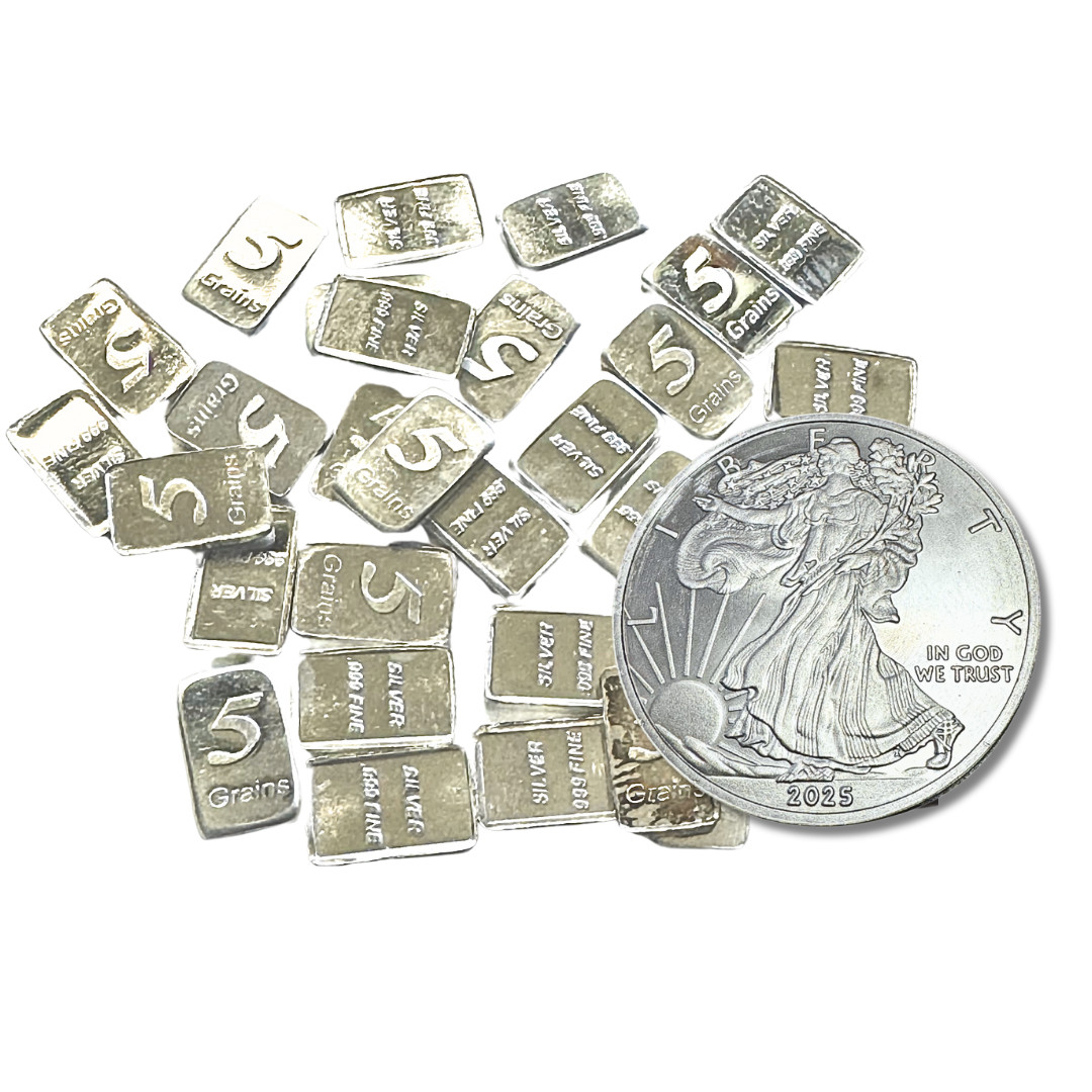 2025 1 Troy Oz .999 Titanium Walking Liberty Eagle Coin + 5 Grain .999 Silver Ba