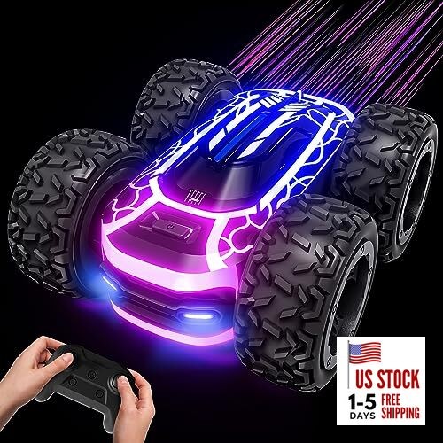 Remote Control Car for Boys 4-7, 2.4GHz RC Stunt Car for Kids, 360° Rotating