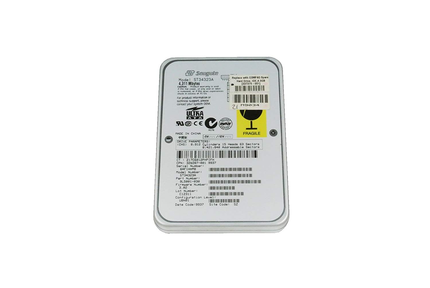 4GB IDE DISK DRIVE SEAGATE Tested Working