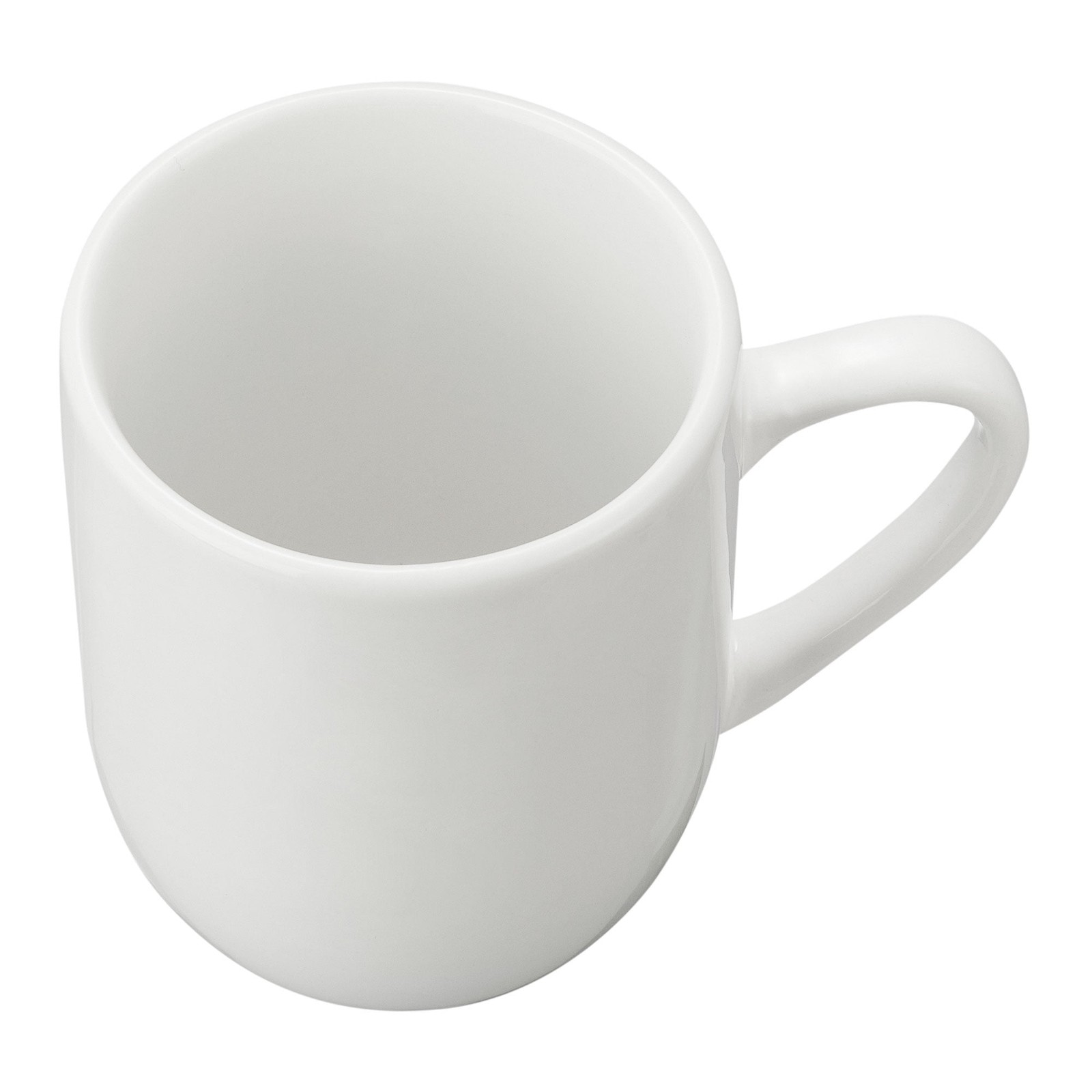 (6 pack) 12 - Ounces Glazed White Stoneware Mug