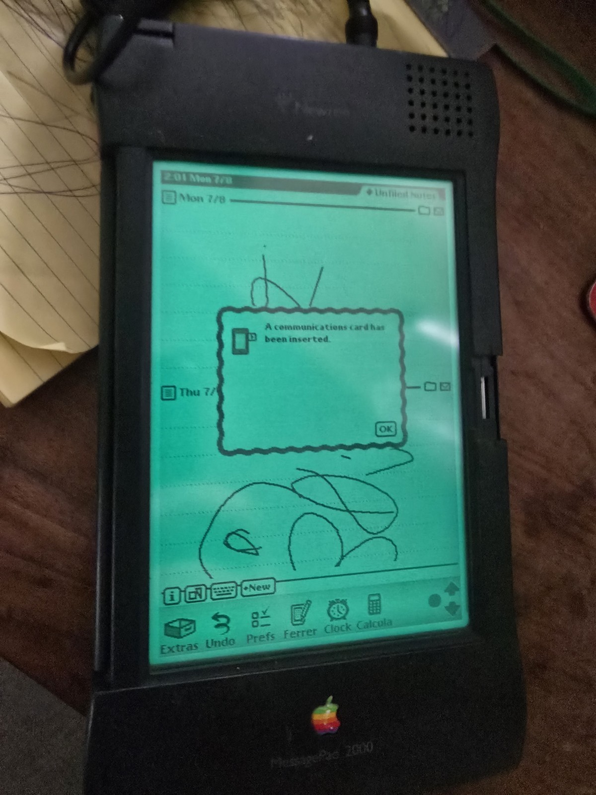 Apple Newton MessagePad 2000 Bundle Flash Memory Stylus Extras Working