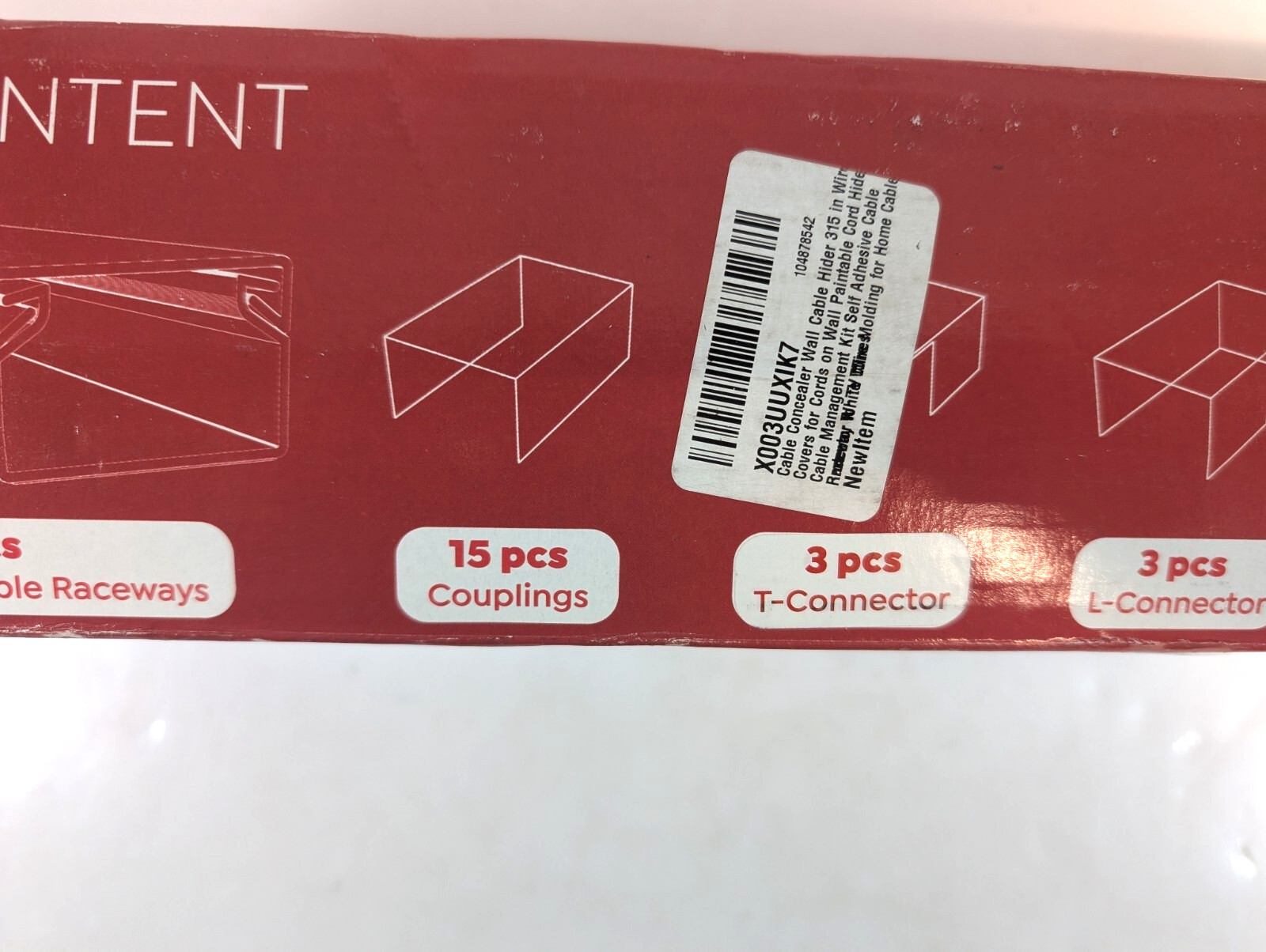 315" Cable Concealer ( eraplast ) 45 pcs includes screw anchors