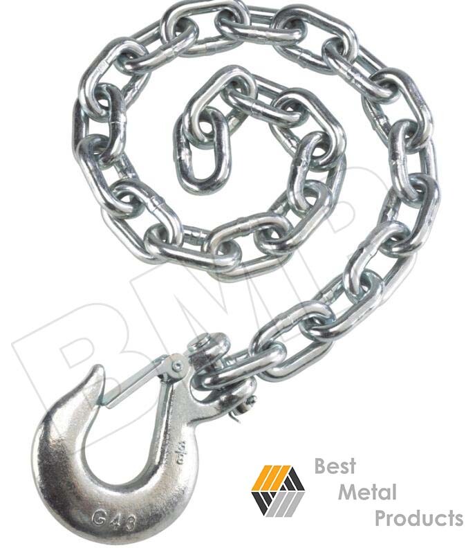 35“ Safety Chain 3/8" Slip Hook Clip Trailer Heavy Duty Towing Auto 0900145