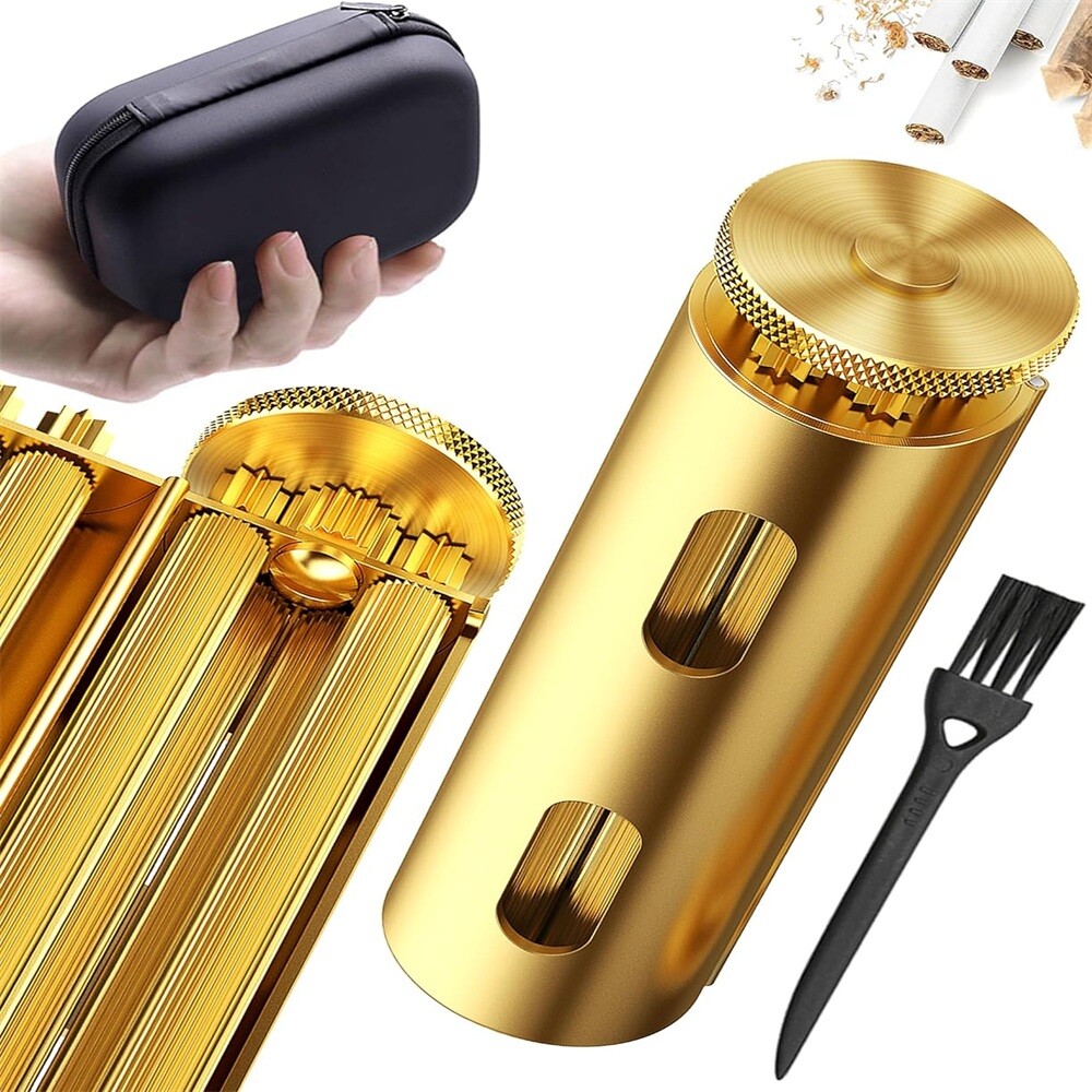 Cigarette Rolling Machine Gold Brass Manual Practical Roller Gift For Family