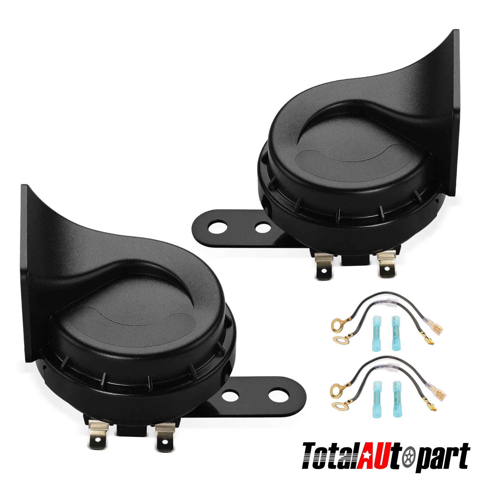 New 2Pcs Universal Snail Horn for Car Trucks Scooter Motorcycles Special Vehicle