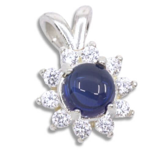 Round Cabochon Cluster Pre-notched Pendant Mounting