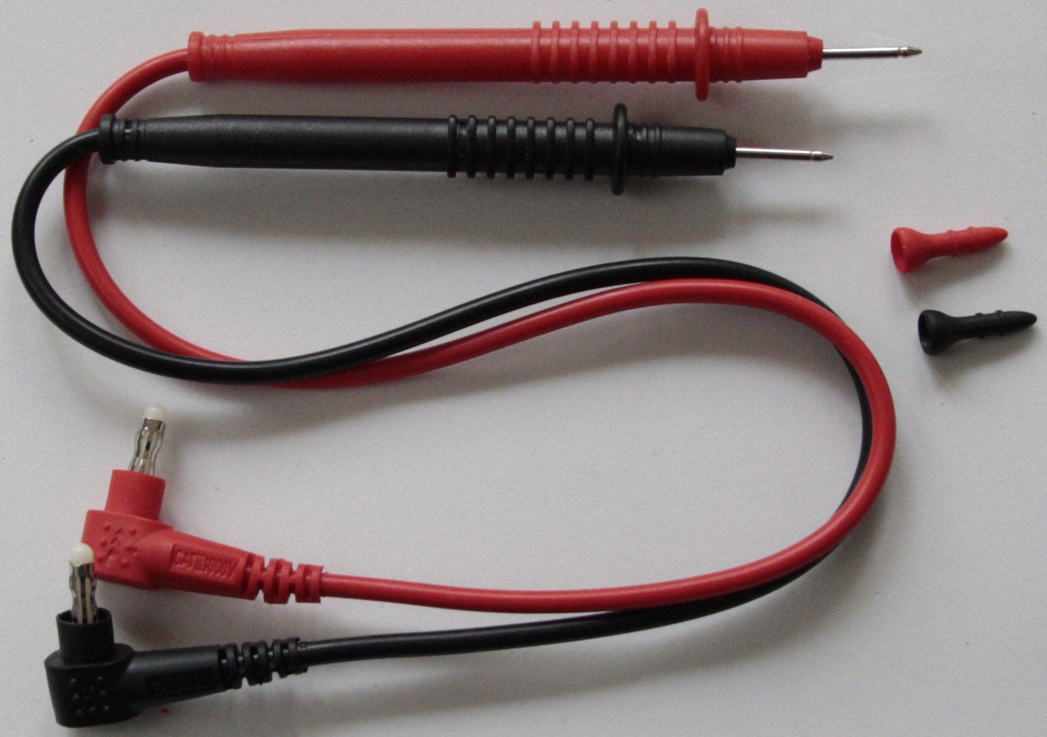 Puntali/cavi tester rosso + nero - categoria III - 1000V
